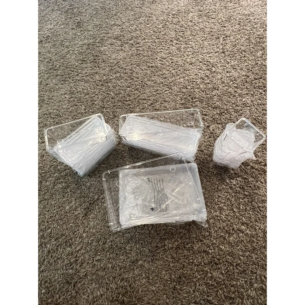 25 Clear Plastic Drawer Organizers 4 Sizes Great For Kitchen Bathroom Office New